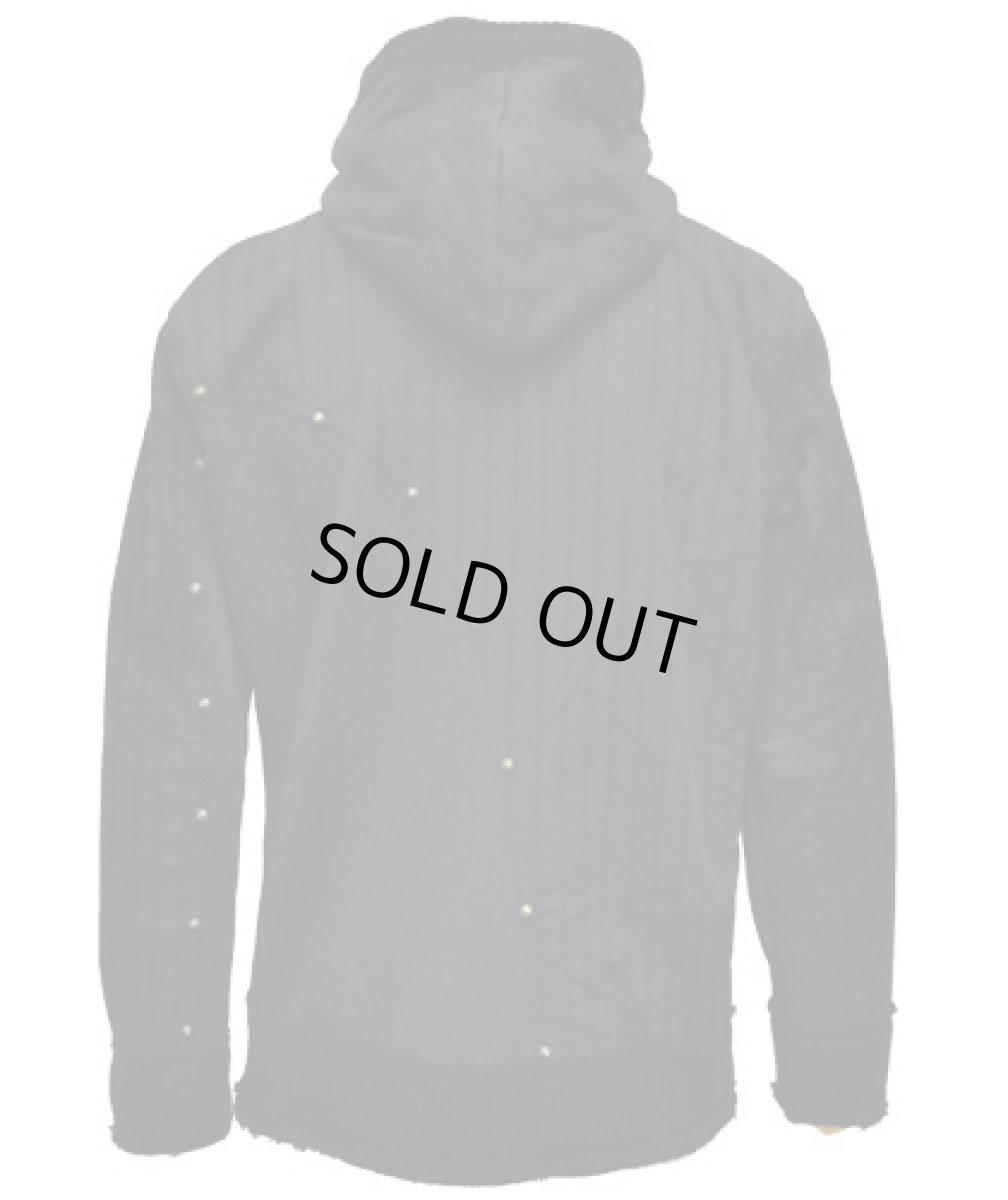 画像3: PSYLO メンズ・パーカー「Stripy Hooded / ブラック」 (3)