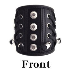 画像3: PSYLO リストバンド「Corset Wristband4 / ブラック」 (3)