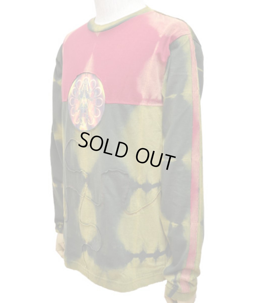 画像3: PUMAYANA メンズ・長袖カットソー「Shiva Powa / レッド×グリーン」 (3)