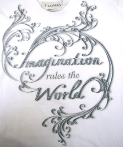 画像1: IMAGINARY FOUNDATIONメンズ半袖Tシャツ「Imagination Rules/ホワイト」