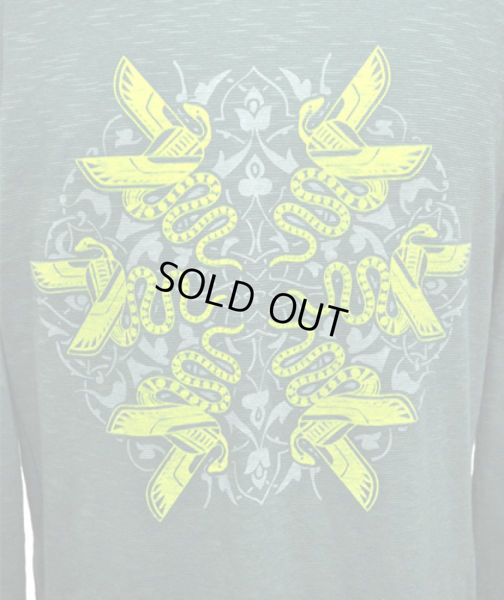 画像2: PSYLO メンズ・カットソー「Horus / グリーン」 (2)