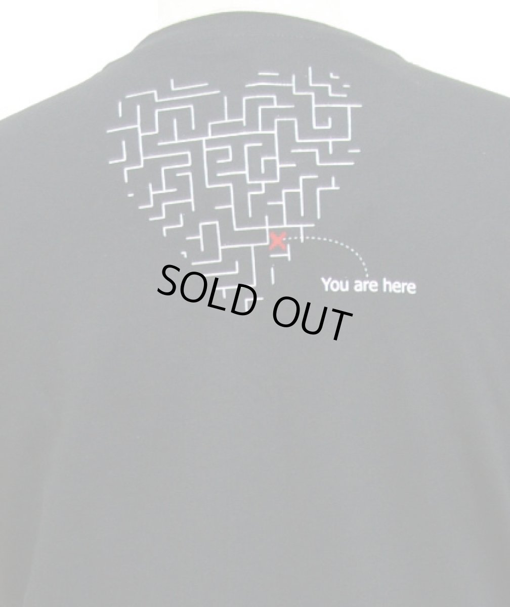 画像4: PLAZMAメンズTシャツ「HEART LABYRINTH / ブラック」 (4)