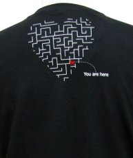 画像4: PLAZMAメンズTシャツ「HEART LABYRINTH / ブラック」 (4)