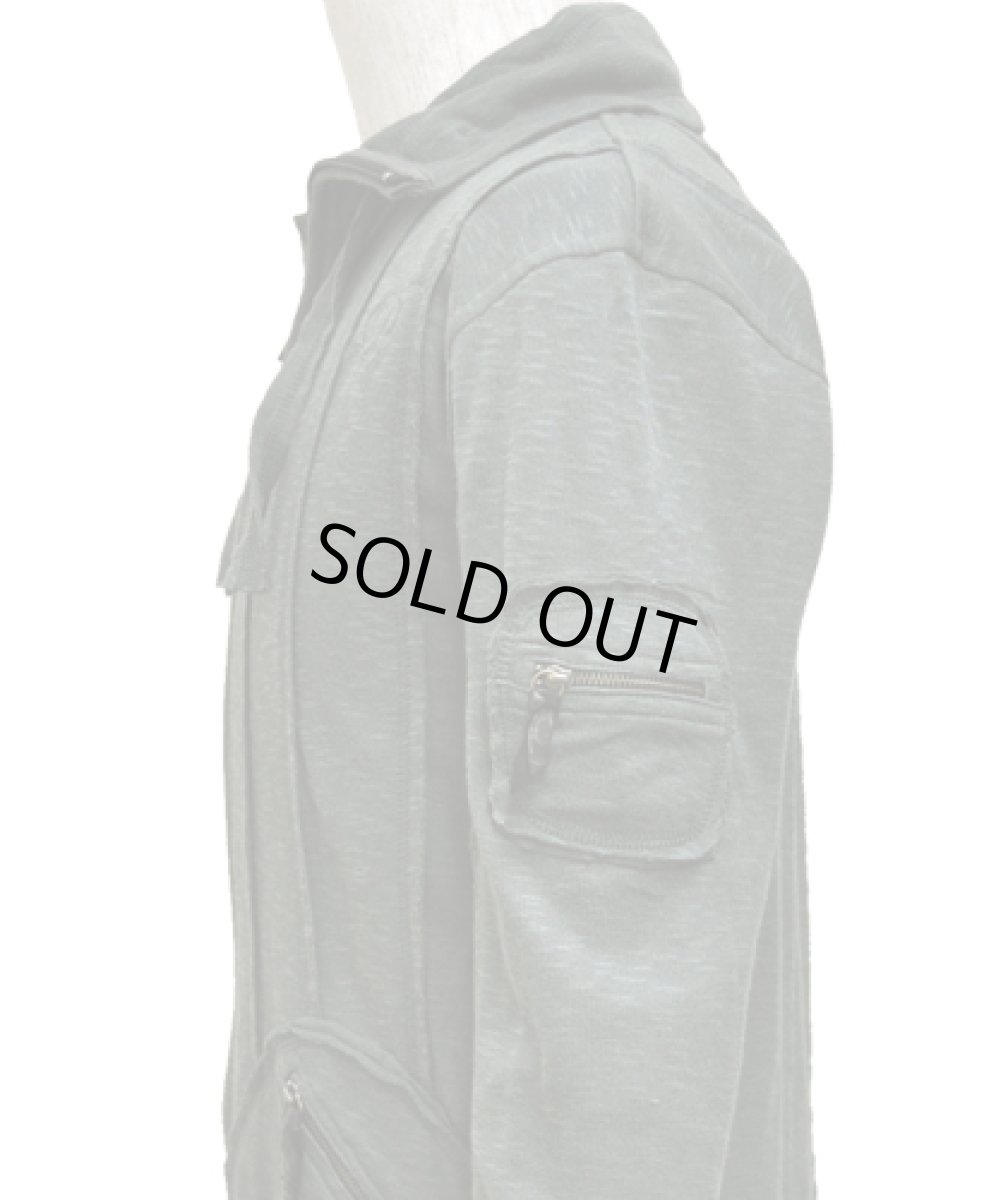 画像2: PSYLO メンズ・ジャケット「Scraps Slub Jacket / グリーン」 (2)