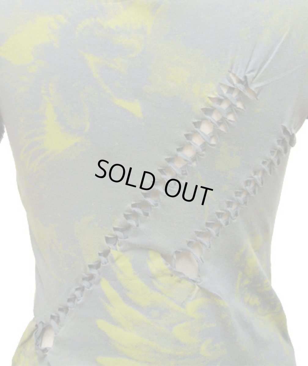 画像4: PSYLO レディース・半袖カットソー「Freefall Braided Top / グレー」 (4)