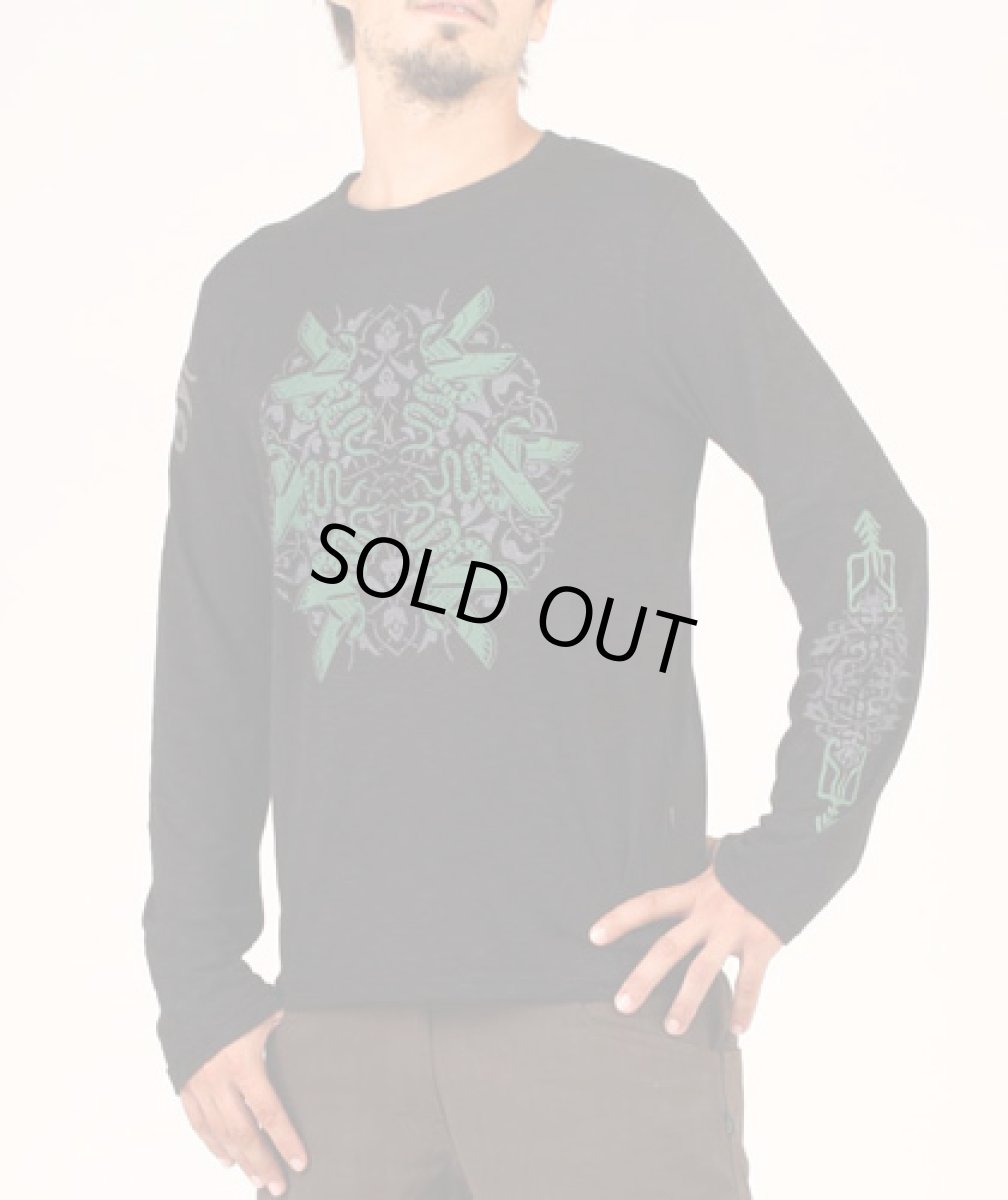 画像5: PSYLO メンズ・カットソー「Horus / グリーン」 (5)