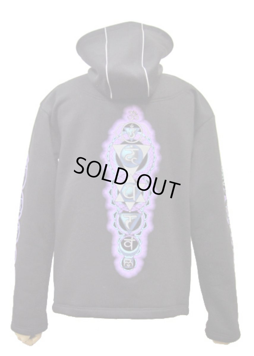 画像2: SPACE TRIBEメンズパーカー「CHAKRA/パープル」 (2)