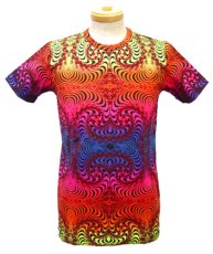 画像2: SPACE TRIBEメンズTシャツ「RAIBOW FRACTAL」 (2)