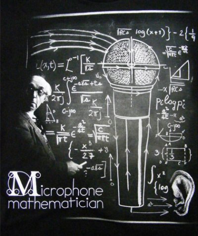 画像1: IMAGINARY FOUNDATIONメンズ半袖Tシャツ「Mic Math / ブラック」