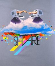 画像2: IMAGINARY FOUNDATIONメンズ半袖Tシャツ「Share / スレート」 (2)