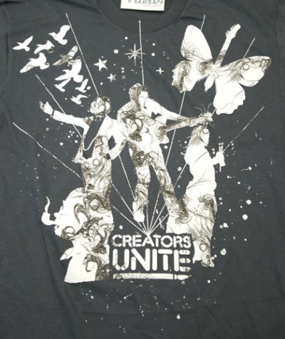 画像2: IMAGINARY FOUNDATIONメンズ半袖Tシャツ「Creators Unite/チャコール」