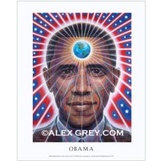 画像1: ALEX GREY ポスター「OBAMA」 (1)