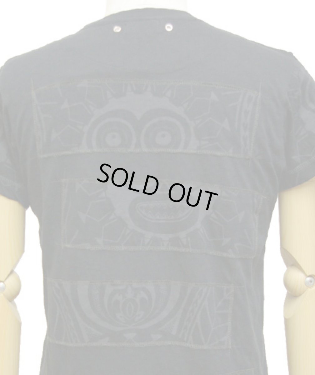 画像4: PSYLO メンズ・半袖カットソー「Hectic Tattoo / ブラック」 (4)