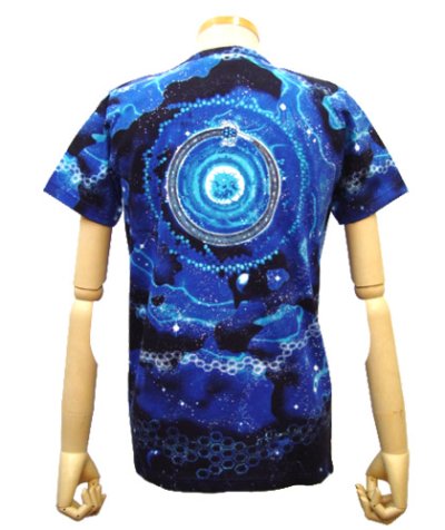 画像1: SPACE TRIBEメンズTシャツ「 Kosmoid/ブルー 」
