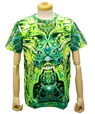 画像2: SPACE TRIBEメンズ・Tシャツ「Lime Centauri」 (2)