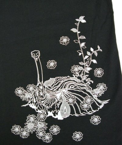 画像3: VISIBLE ELEPHANT 47メンズ・Tシャツ「#115 ダチョウ/ブラック」