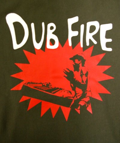 画像1: MANALIBREユニセックスパーカー「DUB FIRE/オリーブ」
