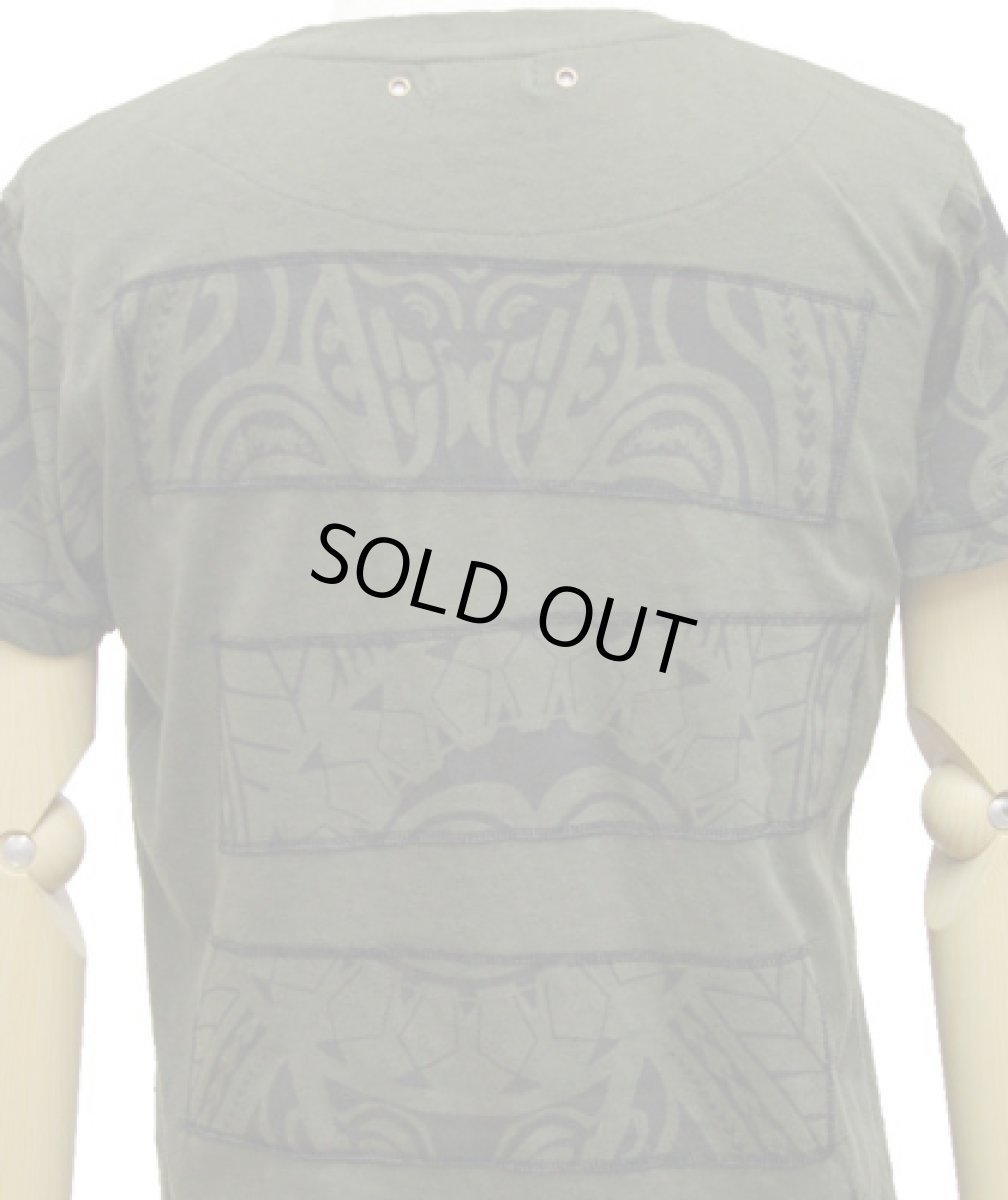 画像4: PSYLO メンズ・半袖カットソー「Hectic Tattoo / アーミー」 (4)