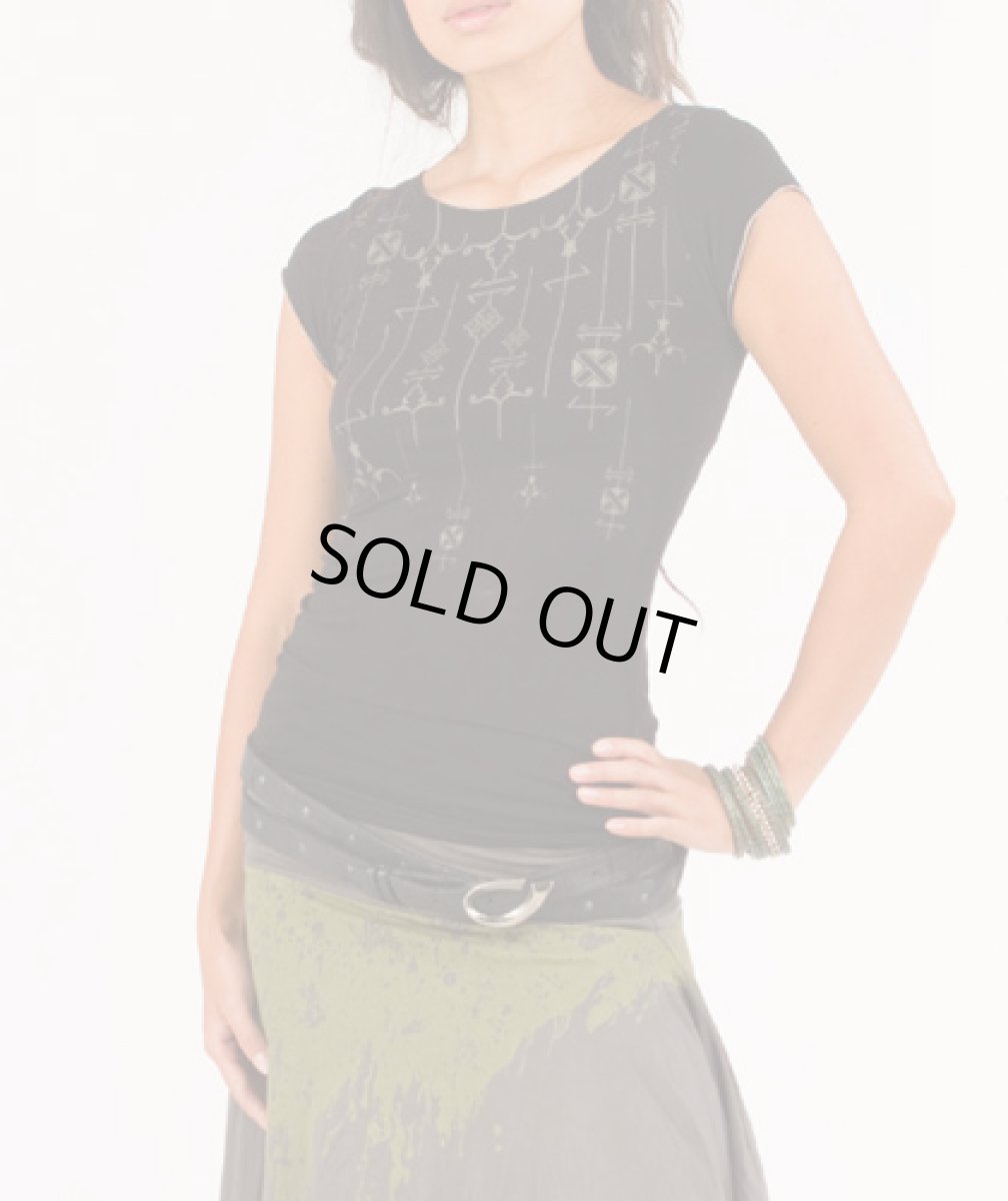 画像4: PSYLO レディース・半袖カットソー「Namu Braided Top / ブラック」 (4)