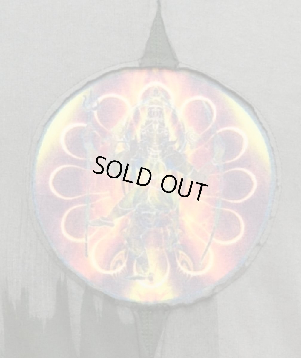 画像2: PUMAYANA メンズ・長袖カットソー「Shiva Powa / グレー×グリーン」 (2)