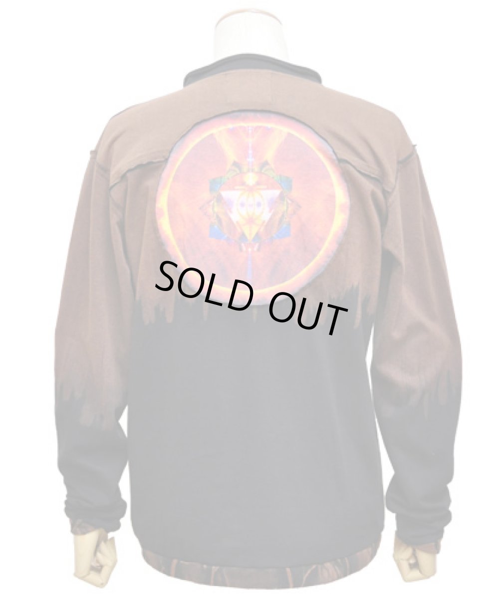 画像4: PUMAYANA メンズ・長袖カットソー/ブラウン×ブラックC (4)