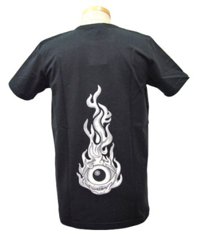 画像2: SPACE TRIBEメンズTシャツ「FIRE EYE/グレー」