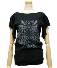 画像1: PSYLO レディース・カットソー「Snake Braided Top / ブラック」 (1)