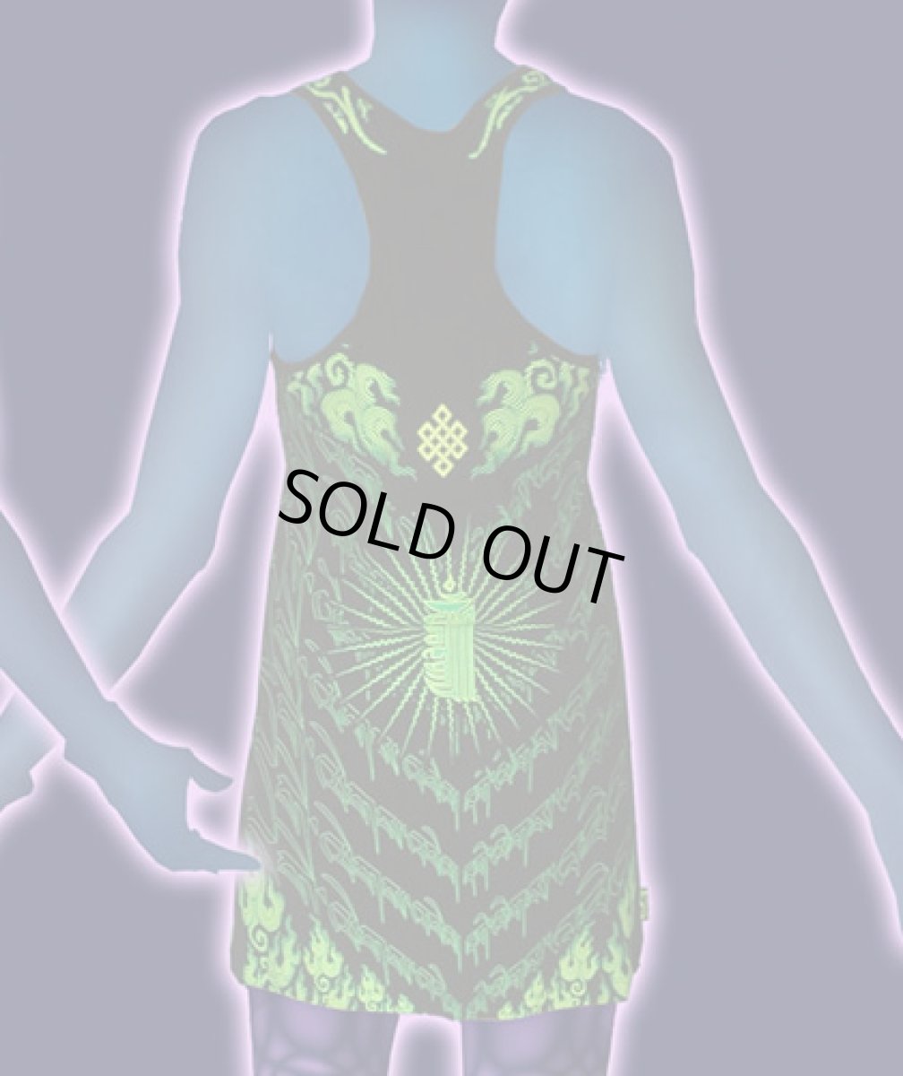 画像5: SPACE TRIBEレディース・ワンピース「タンクガール / Lime Kalachakra」 (5)