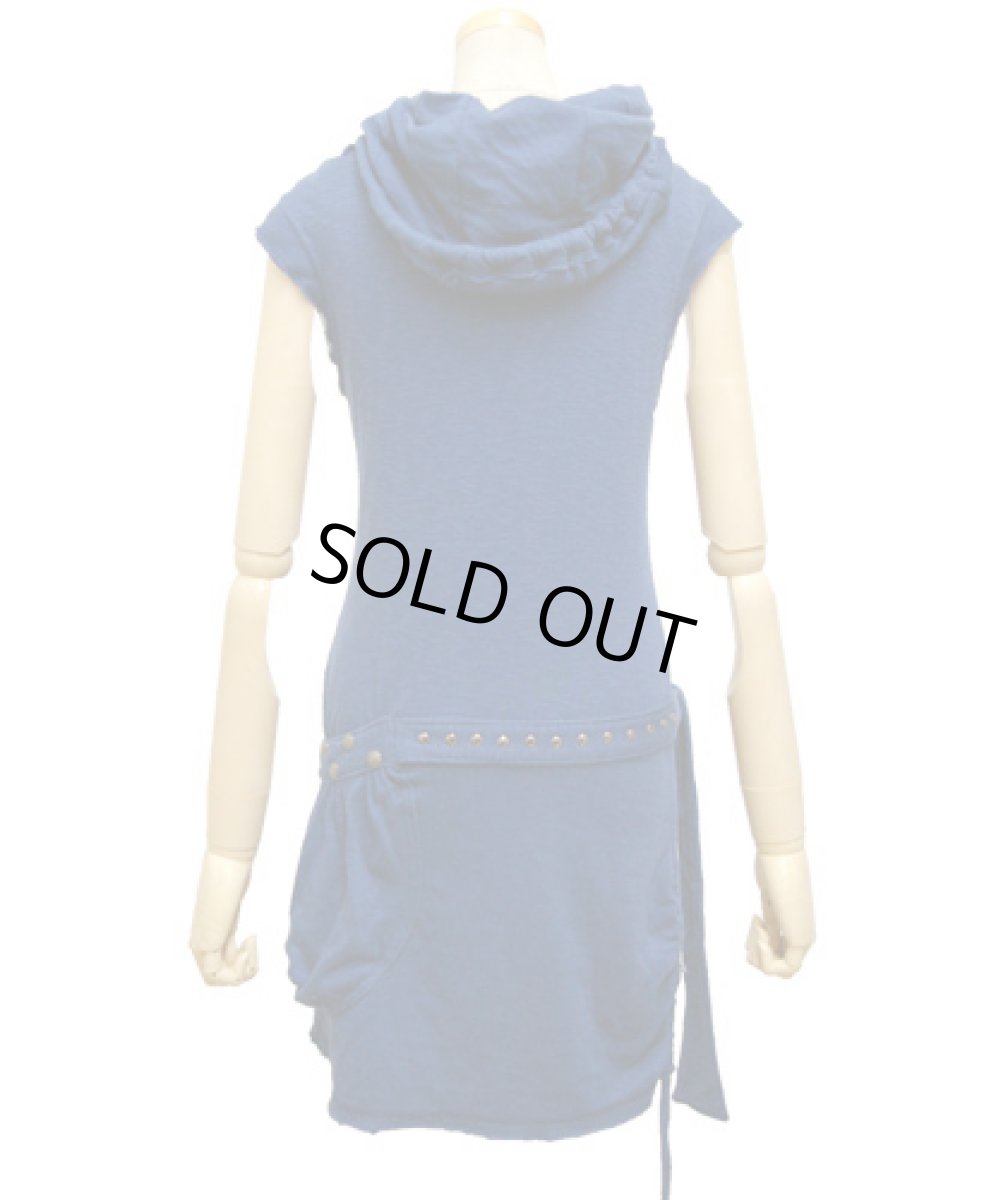 画像4: PSYLO レディース・ノースリーブ・ワンピース「Soba Sleeveless / ネイビー」 (4)