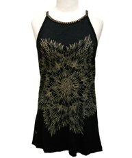 画像1: PSYLO レディース・キャミソール「Crossover Singlet / ブラック」 (1)