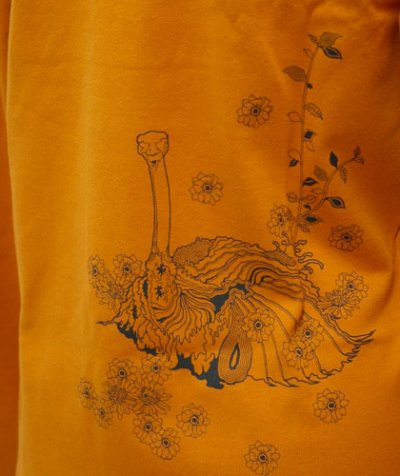 画像3: VISIBLE ELEPHANT 47レディース長袖Tシャツ「#115 ダチョウ/オレンジ」