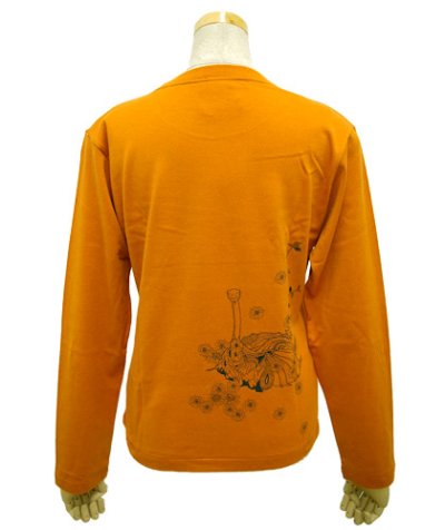 画像2: VISIBLE ELEPHANT 47レディース長袖Tシャツ「#115 ダチョウ/オレンジ」