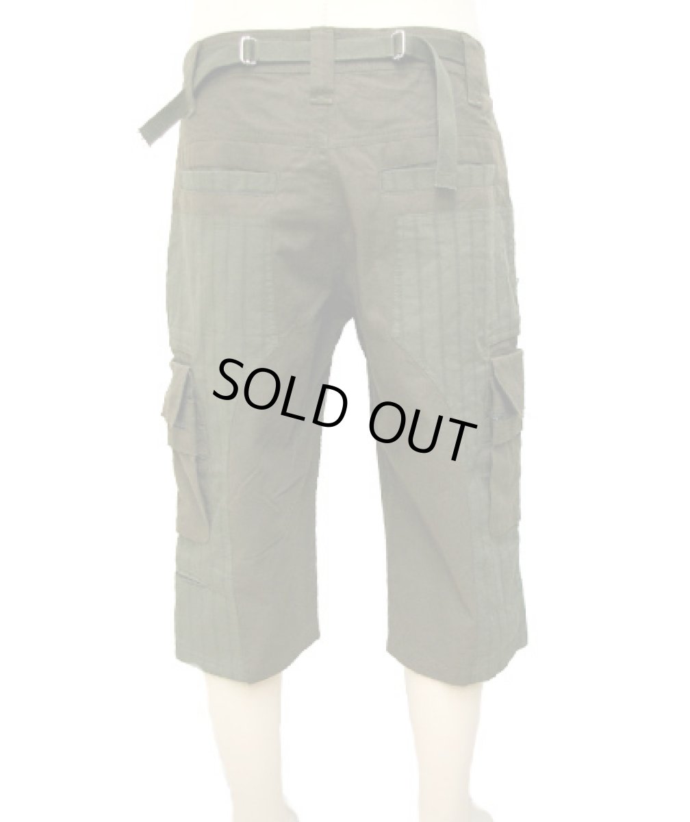 画像3: PSYLO メンズ・パンツ「Stripy 3/4 Shorts / アーミー」 (3)