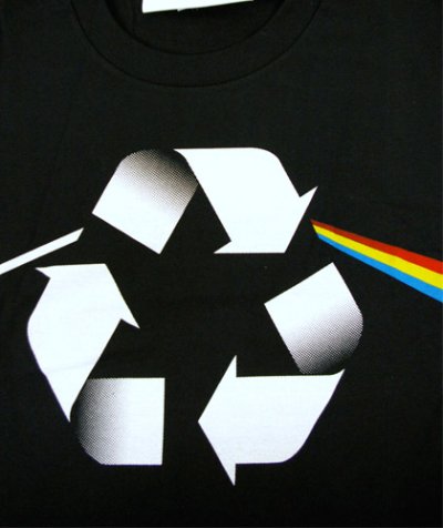 画像1: IMAGINARY FOUNDATIONメンズ半袖Tシャツ「Green Floyd/ブラック」