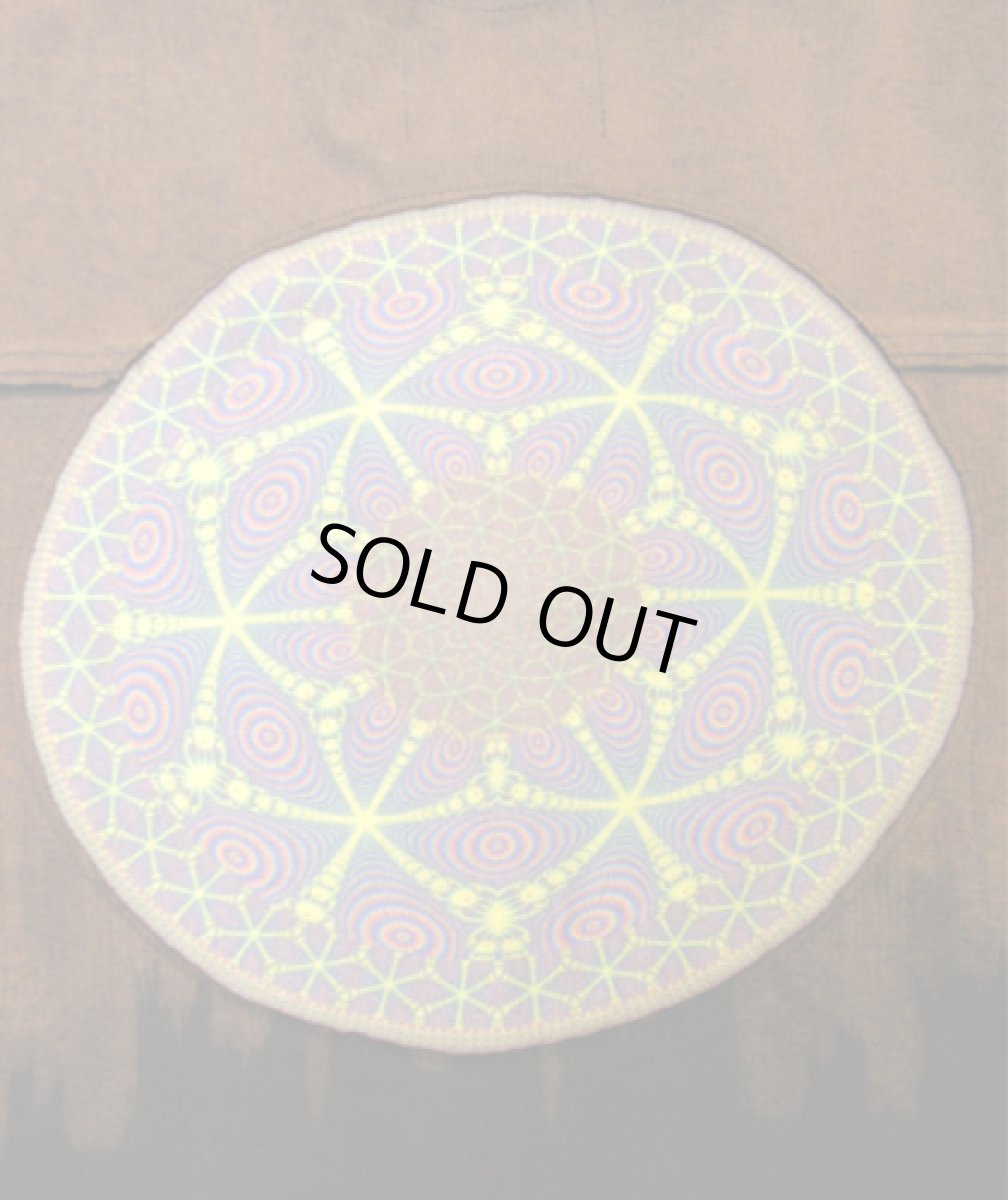 画像4: PUMAYANA メンズ・Vネック半袖Tシャツ「Mescaline/ブラウン×ブラック」 (4)