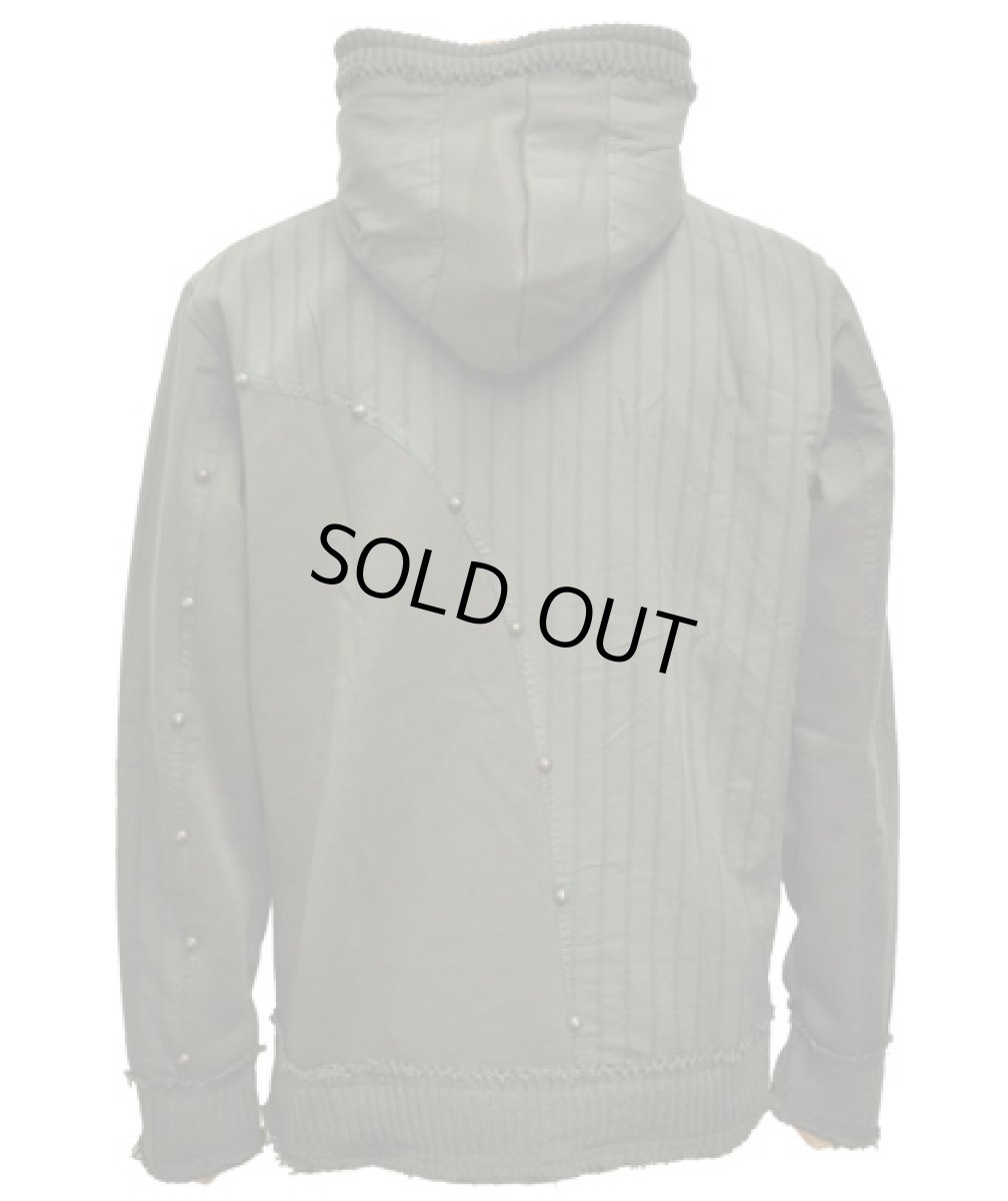 画像3: PSYLO メンズ・パーカー「Stripy Hooded / アーミーグリーン」 (3)