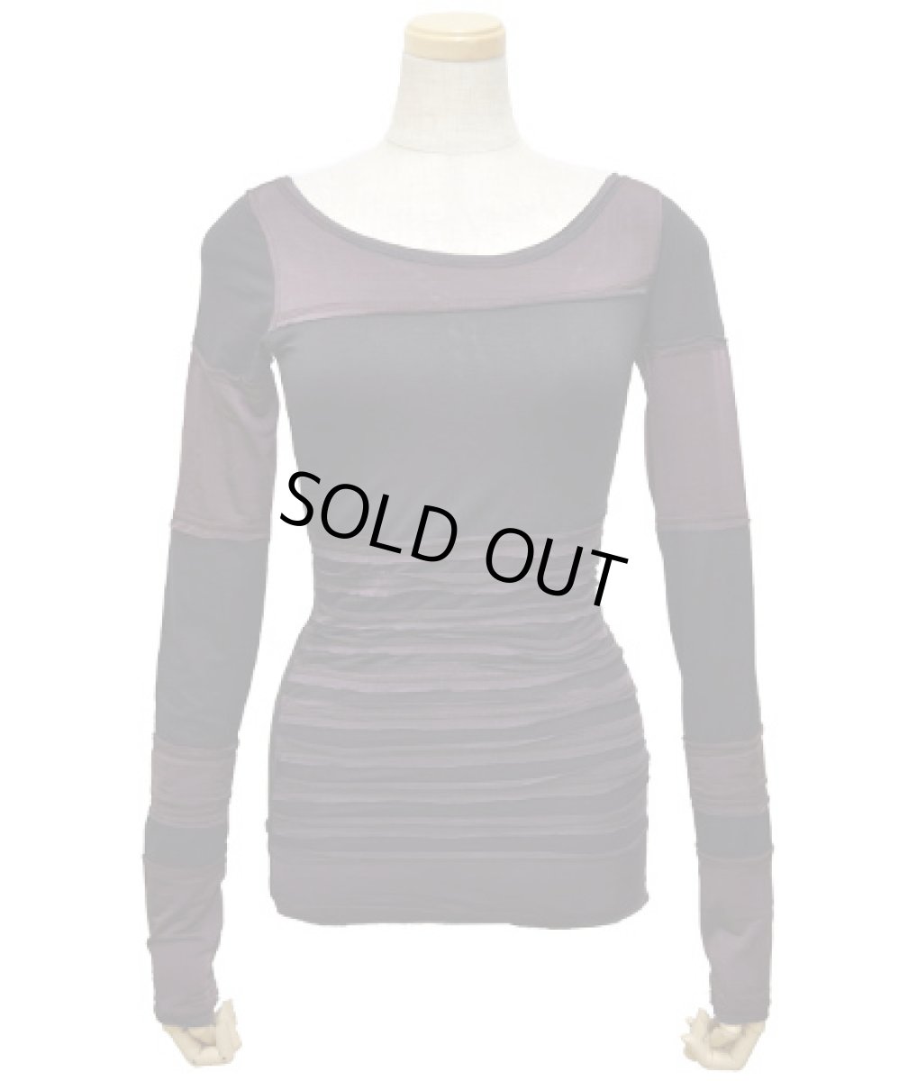 画像2: PSYLO レディース・カットソー「Wifi Braided Top / ブラック×パープル」 (2)