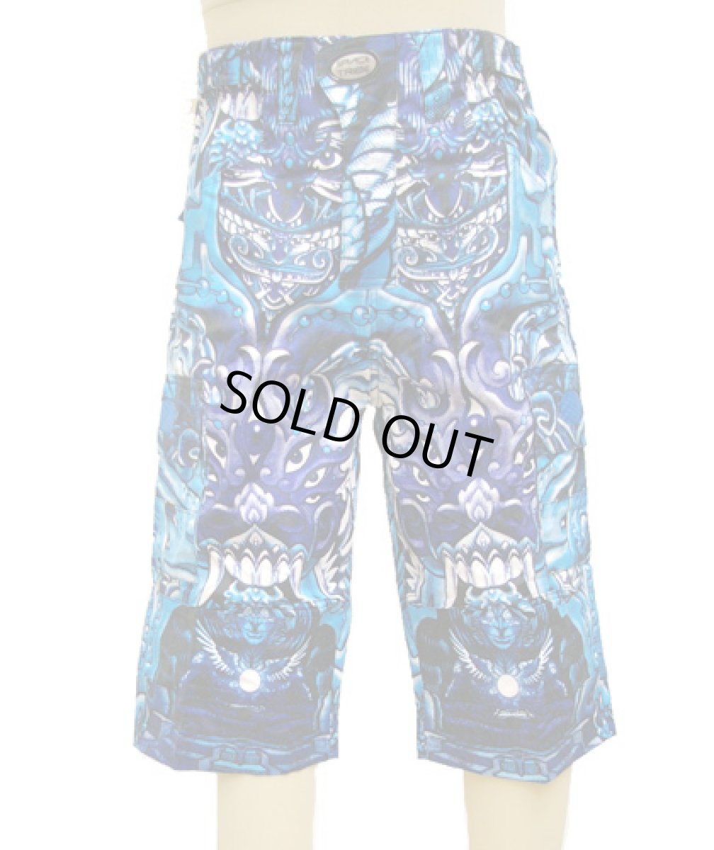 画像2: SPACE TRIBEユニセックス・ハーフパンツ「CYBER / Midnite Centauri」 (2)