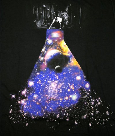 画像1: IMAGINARY FOUNDATIONメンズ半袖Tシャツ「Fabric of the Universe/ブラック」