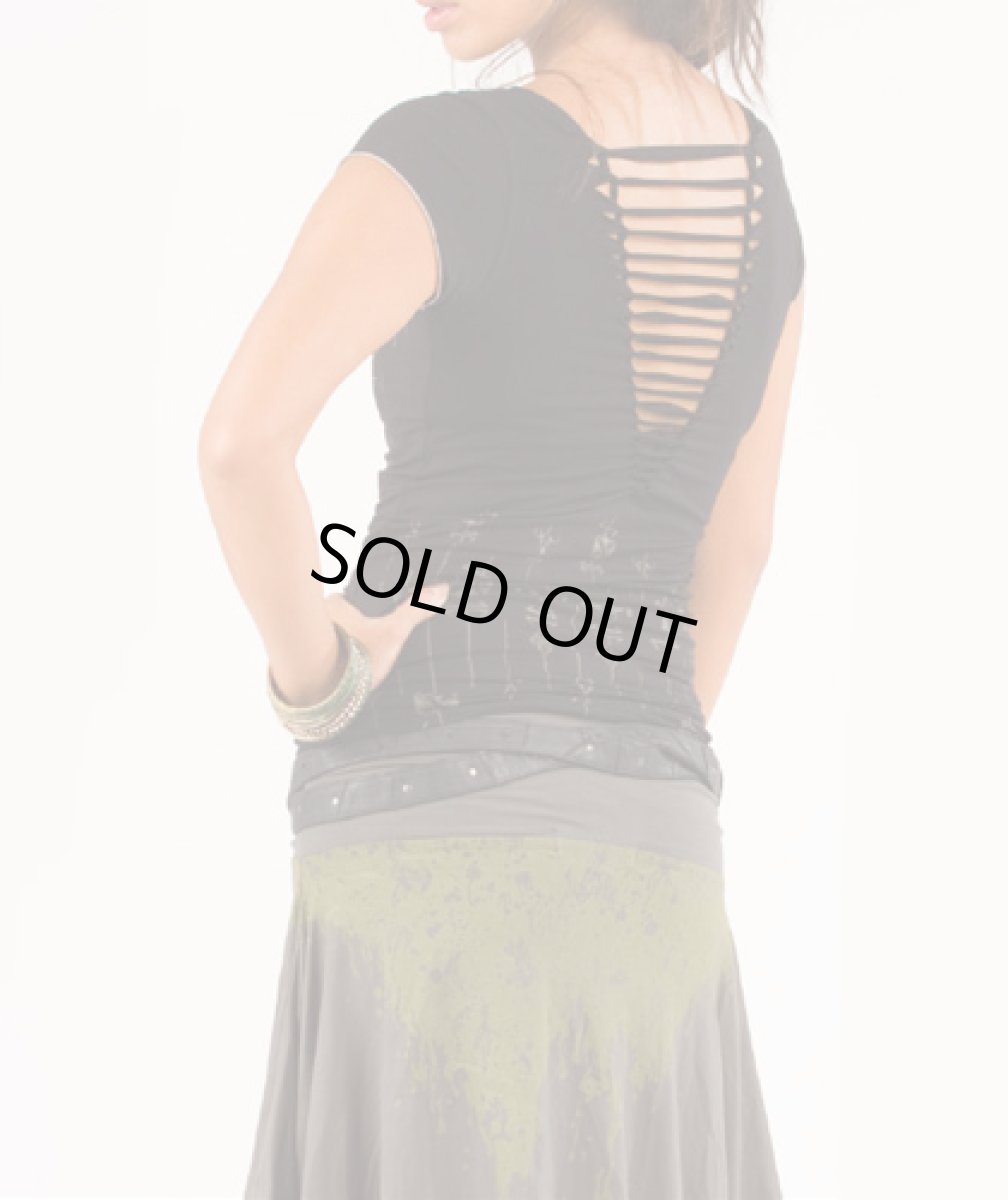 画像5: PSYLO レディース・半袖カットソー「Namu Braided Top / ブラック」 (5)