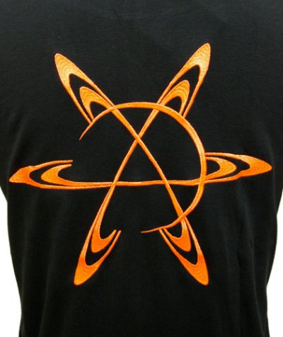 画像1: SPACE TRIBEメンズ・Tシャツ「Saturn・UV Orange」