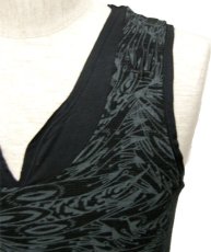 画像2: PSYLO メンズ・タンクトップ「Feathers Singlet / ブラック」 (2)