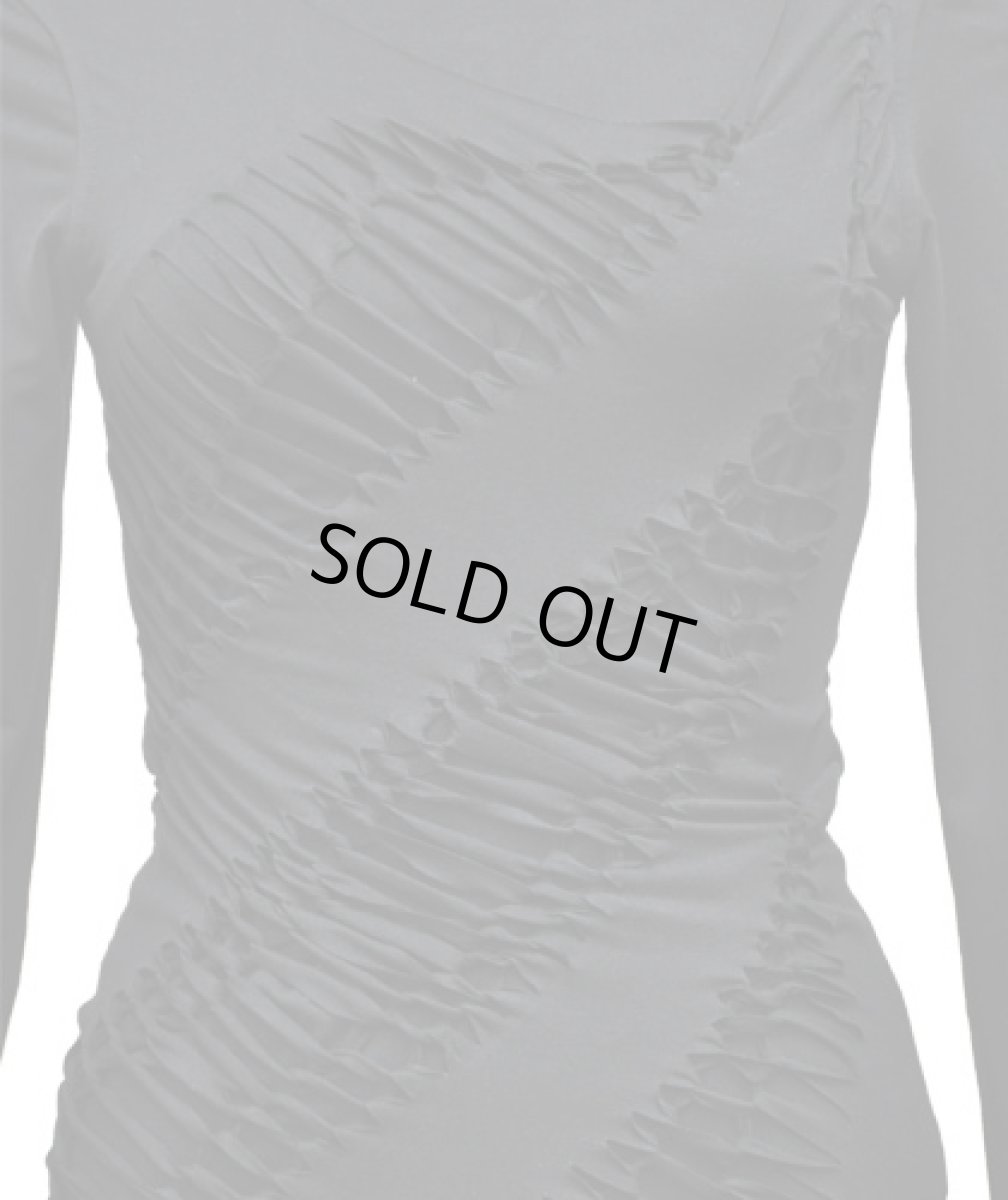 画像2: PSYLO レディース・カットソー「Multi Braided Double Layer Top / ブラック」 (2)