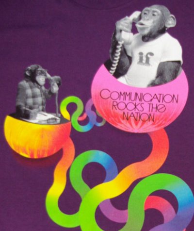画像2: IMAGINARY FOUNDATIONメンズ半袖Tシャツ「Communication/パープル」