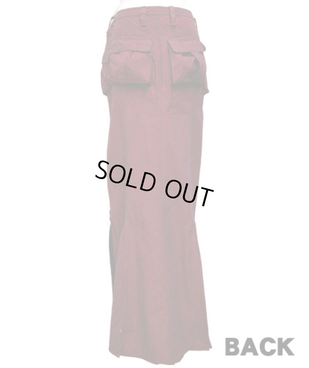 画像3: BONE ポケット・ロングスカート / レッド (3)