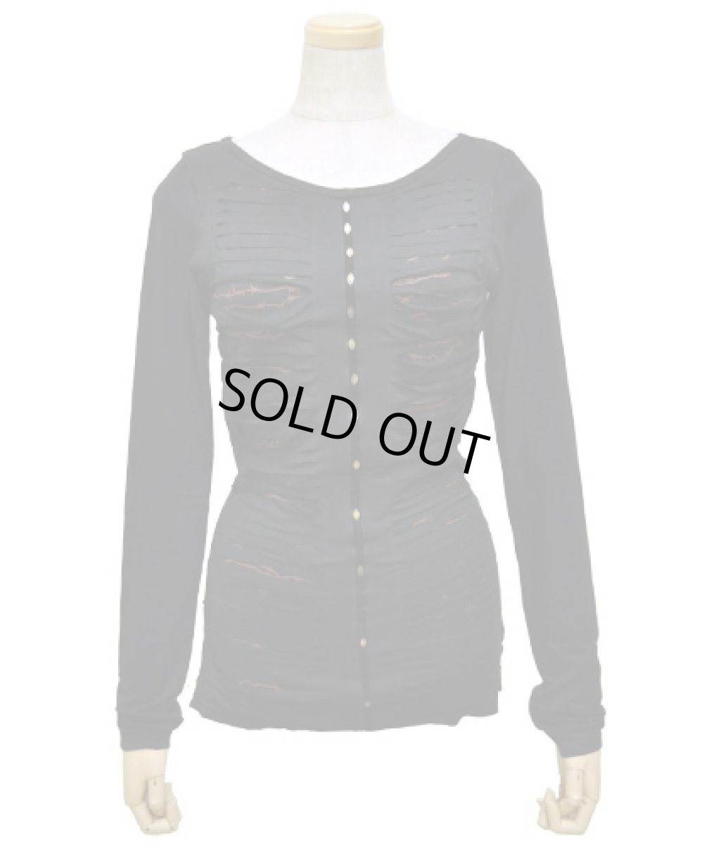 画像3: PSYLO レディース・カットソー「Slash Double Layer Top / ブラック」 (3)