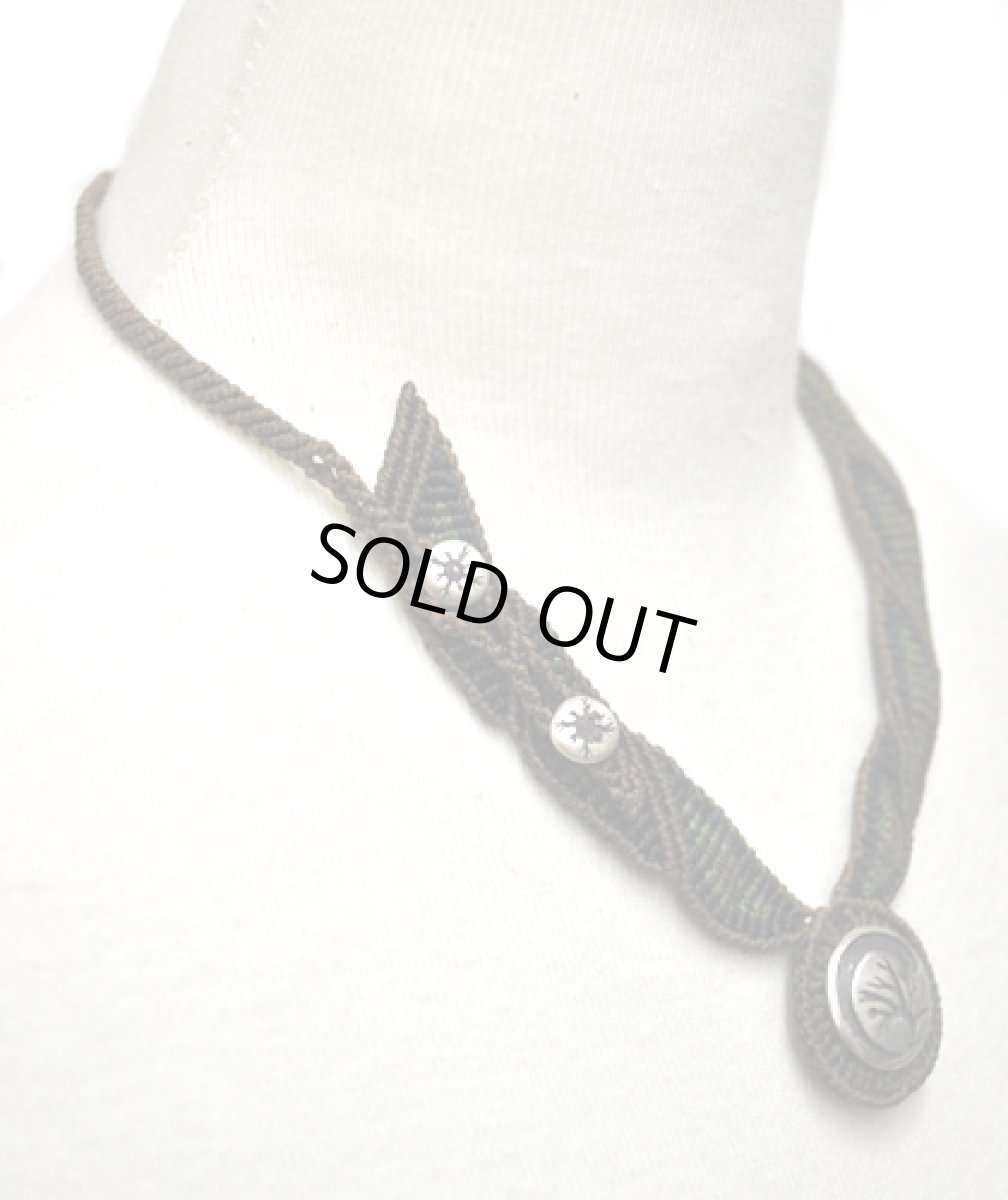 画像3: TANEネックレス / マクラメ・葉 (3)