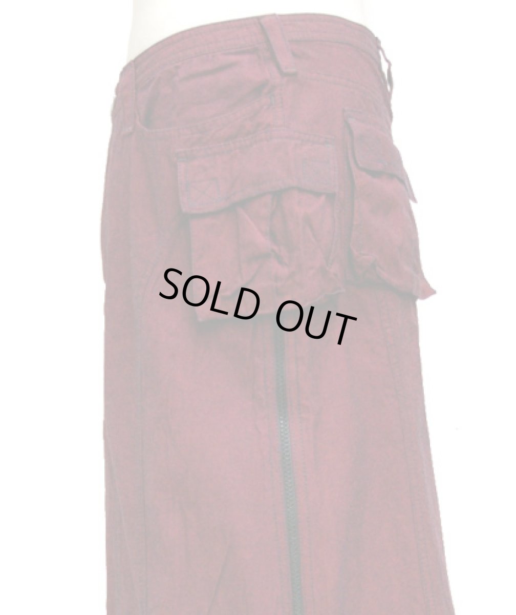 画像4: BONE ポケット・ロングスカート / レッド (4)