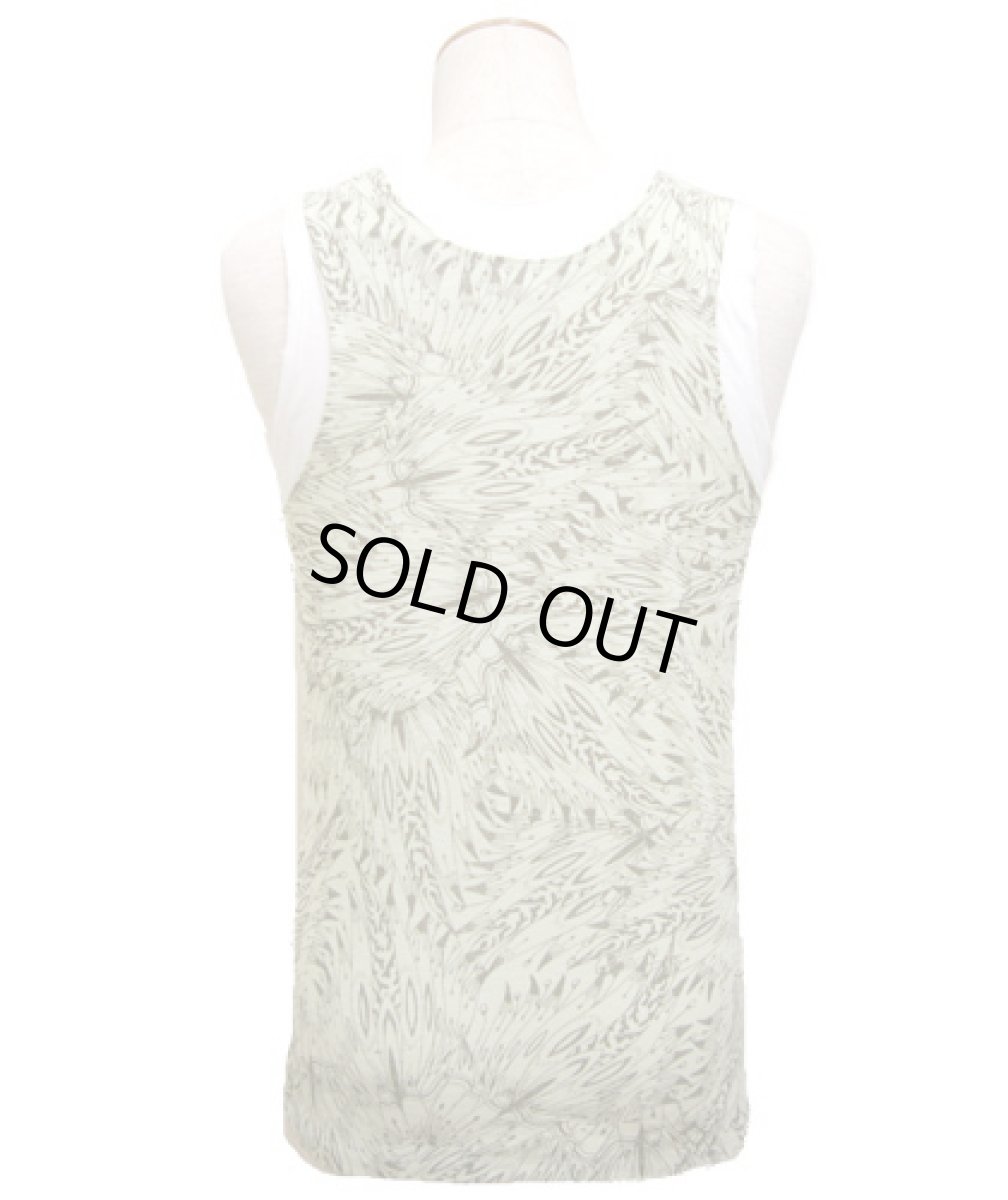 画像3: PSYLO メンズ・タンクトップ「Feathers Singlet / ホワイト」 (3)