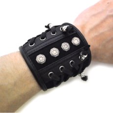 画像1: PSYLO リストバンド「Corset Wristband4 / ブラック」 (1)